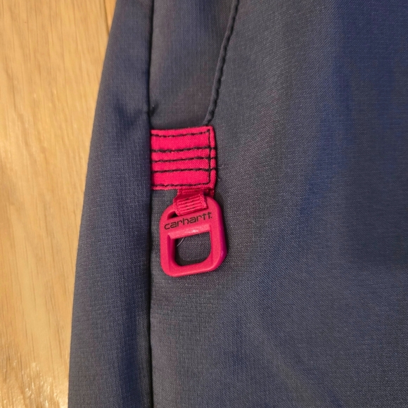 Carhartt Force Cross Flex Scrub Set Womens Medium Pewter Gray Pink Trim Stretch - Picture 8 of 9